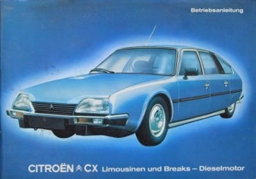 Citroen CX Limousine and Break Dieselmotor 1982 Owner Manual (4036)